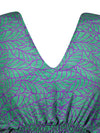 Summer Beach Kaftan Dress Leaf, Green Resort Wear Caftan Dresses SML