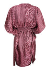 Summer Beach Kaftan Dress Punch Pink Floral Resort Wear Caftan Dresses One size