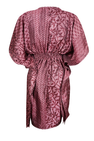 Summer Beach Kaftan Dress Punch Pink Floral Resort Wear Caftan Dresses One size