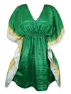 Boho Short Kaftan Forest Green Resort Wear Caftan Beach Coverup One size