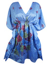 Stylish Tufts Blue Kaftan, Recycle Silk Tunic Kaftan, SML