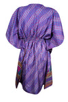 Short Beach Kaftan Dress, Purple Summer Dresses, SML