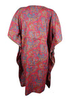 Coral Pink Beach Kaftan Dress Stylish Short Summer Caftan, Onesize