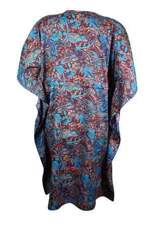 Boho Beach Short Kaftan Dress Summer Coverup Caftan Dresses, Onesize