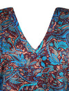 Stylish Maxi Kaftan Blue Floral Tunic Kaftan Boho beach Coverup dress, One size