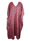 Women Coral Pink Beach Kaftan Dress Stylish Long Summer Caftan, One size