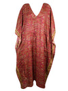 Women Coral Pink Red Beach Kaftan Dress Stylish Long Summer Caftan, One size