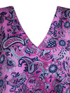 Women, Purple Long  Kaftan Dress, Paisley Summer Caftan Dresses, One size