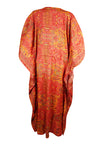 Women Orange Red Beach Kaftan Dress Stylish Long Summer Caftan, One size