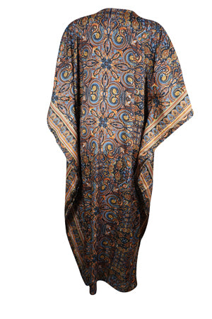 Stylish Maxi Kaftan Multicolour Floral Tunic Kaftan, Boho beach Coverup dress, One size