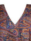 Stylish Maxi Kaftan Blue, Orange Floral Tunic Kaftan, Boho beach Coverup dress, One size