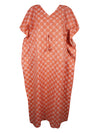 Women Orange Long Kaftan Dress Summer Caftan Dresses, One size