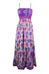 Womens Strappy Purple, Pink Maxidress, Summer  Beach Dress, S/M