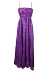 Womens Strappy Purple  Party Wear Maxidress Summer Beach Dress, S/M