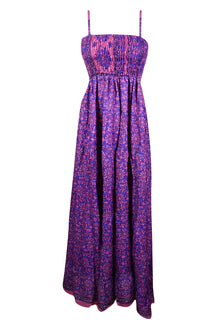  Womens Strappy Purple  Party Wear Maxidress Summer Beach Dress, S/M