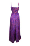 Womens Strappy Purple  Party Wear Maxidress Summer Beach Dress, S/M