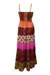 Womens Stylish Multicolour Party Wear Maxidress Summer Beach Dress, S/M