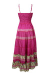 Womens Stylish Hot Pink Party Wear Maxidress Summer Beach Dress, S/M