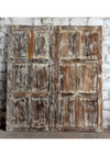 Vintage Carved Wood Sliding Barn Door Entry Double Doors 80x36