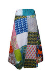 Wrap Around Skirts Multi Floral Patchwork Boho Midi Skirt Onesize