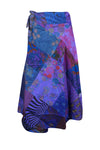 Wrap Around Skirts Cotton Purple Patchwork Boho Beach Skirt One size