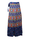 Womens Wrap Around Skirts, Blue Cotton Skirt, Summer Skirts One size