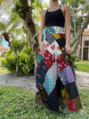 "Women's Wrap Skirt  Multicolour Floral Cotton Patchwork Design "Skirt One-Size