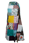 Women's Wrap Skirt Multicolour Floral Cotton Patchwork Design Skirt One-Size