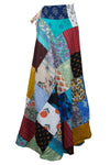 Boho Summer Beautiful unique cotton Sea Blue patchwork Around Skirt