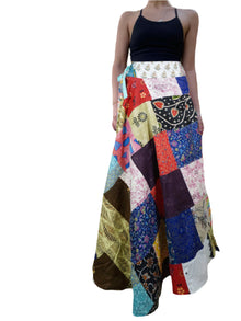  Beautiful Cotton Wrap Around Long Arctic Blue Maxi Skirts for women One Size