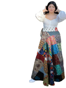  Boho Gray Multi Floral Wrap Skirt – Breezy Chic for Free-Spirited Summer Style