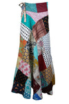 Boho Blue Multi-Floral Wrap Skirt – Flowing Elegance Summer Skirt