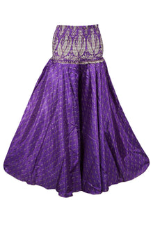  Boho Chic Handmade Silk Wide-Leg Pants in Eminence Purple – Flowy & Comfortable