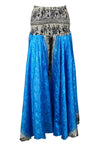 Boho Chic Handmade Wide Leg Palazzo Pants Bright Blue, Flowy & Comfortable