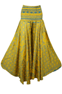  Boho-Chic Yellow-Green Beach Palazzo Pants: Flowy, Stylish, and Comfortable