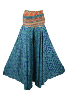  Boho Chic Lapis Blue Wide-Leg Palazzo Pants: Flowy, Comfortable, and Handmade