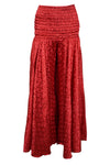 Rose Red Boho Palazzo Pants – Handmade Flowy Wide-Leg Floral Trousers SM