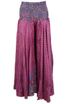 Cranberry Pink Boho Skirt Pants – Handmade Flowy Flared Beach Divided Skirt SM