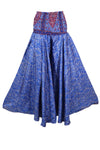 Women Steel Blue Boho Flowy Wide-Leg Pants – Handmade Flared Palazzo Pant SM