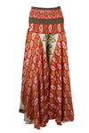 Women Red Boho Palazzo Pants – Handmade Flowy Wide-Leg Floral Trousers SM