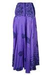 Bohemian Iris Purple Flowy Pants – Handmade Flared Palazzo with a Skirt-Like Elegance SM