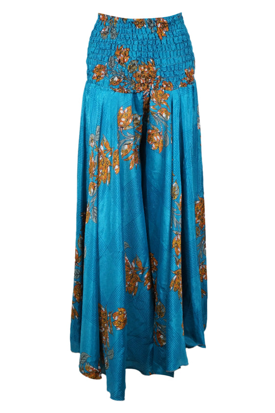 Royal Blue Boho Chic Palazzo Pants – Handmade, Flowy & Ultra-Comfortable SM