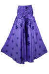 Bohemian Iris Purple Flowy Pants – Handmade Flared Palazzo with a Skirt-Like Elegance SM