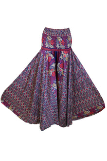  Bohemian Plum Purple Flowy Pants – Handmade Palazzo with Skirt-Like Grace SM