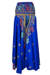 Women Navy Blue Boho Flowy Wide-Leg Pants – Handmade Flared Palazzo Pant SM