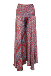 Bohemian Red Palazzo Pants – Handmade, Flowy & Graceful SM