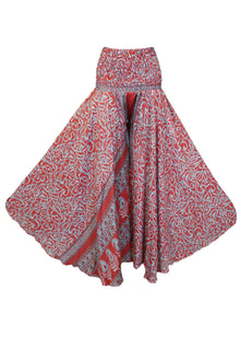  Bohemian Red Palazzo Pants – Handmade, Flowy & Graceful SM