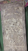 Radha Krishna Carved Wooden Door Custom Home Office Entryway Door Wall art 84