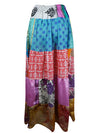 Womens Floral Maxi Skirt Handmade Patchwork Swing Boho Skirts S/M