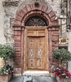 Antique Indo-French Doors with Frame Rustic Carved Jali Teak Doors 98